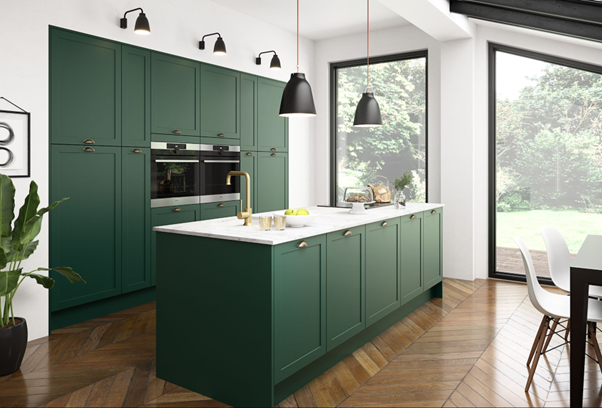 Green Kitchen Cabinets